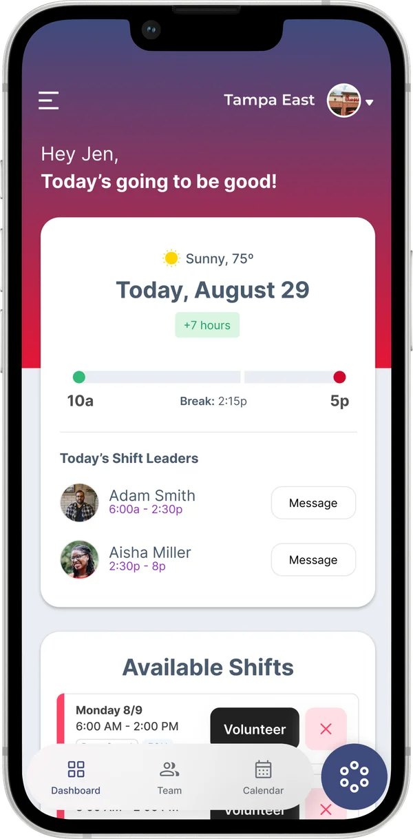 Team Member Dashboard